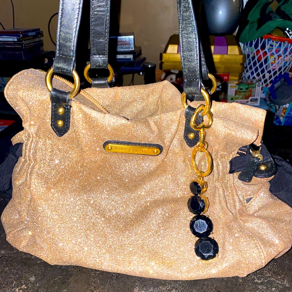 Juicy couture daydream gold stardust glitter tote